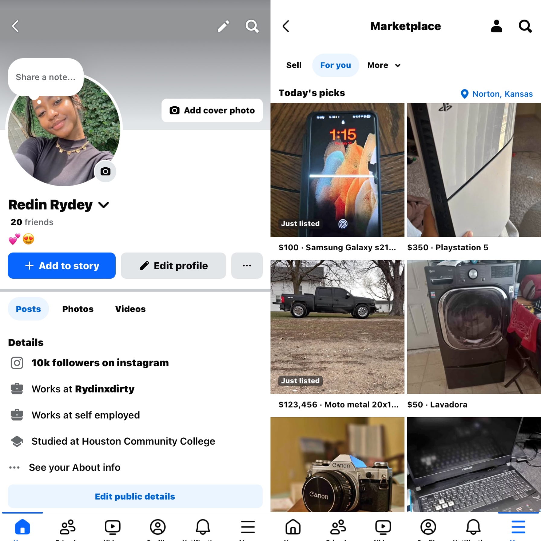 Usa Facebook with active marketplace 