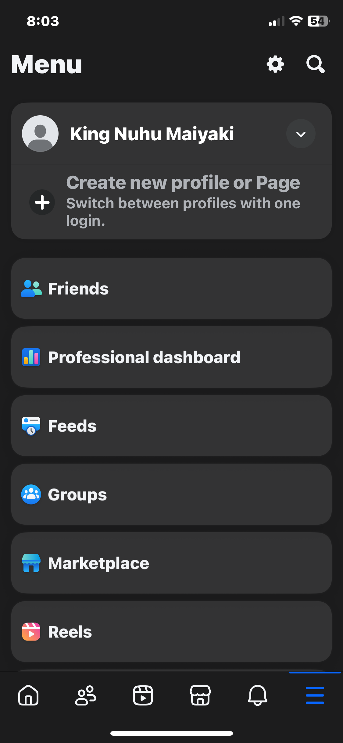 Create profiles Facebook account 