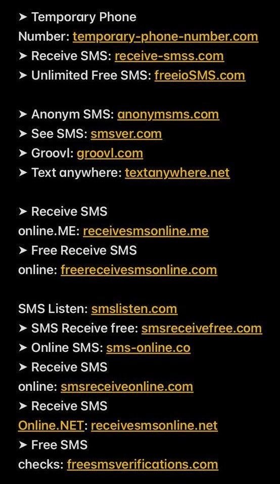 Site to receive S.MS for free ✅️

Follow this group for more update