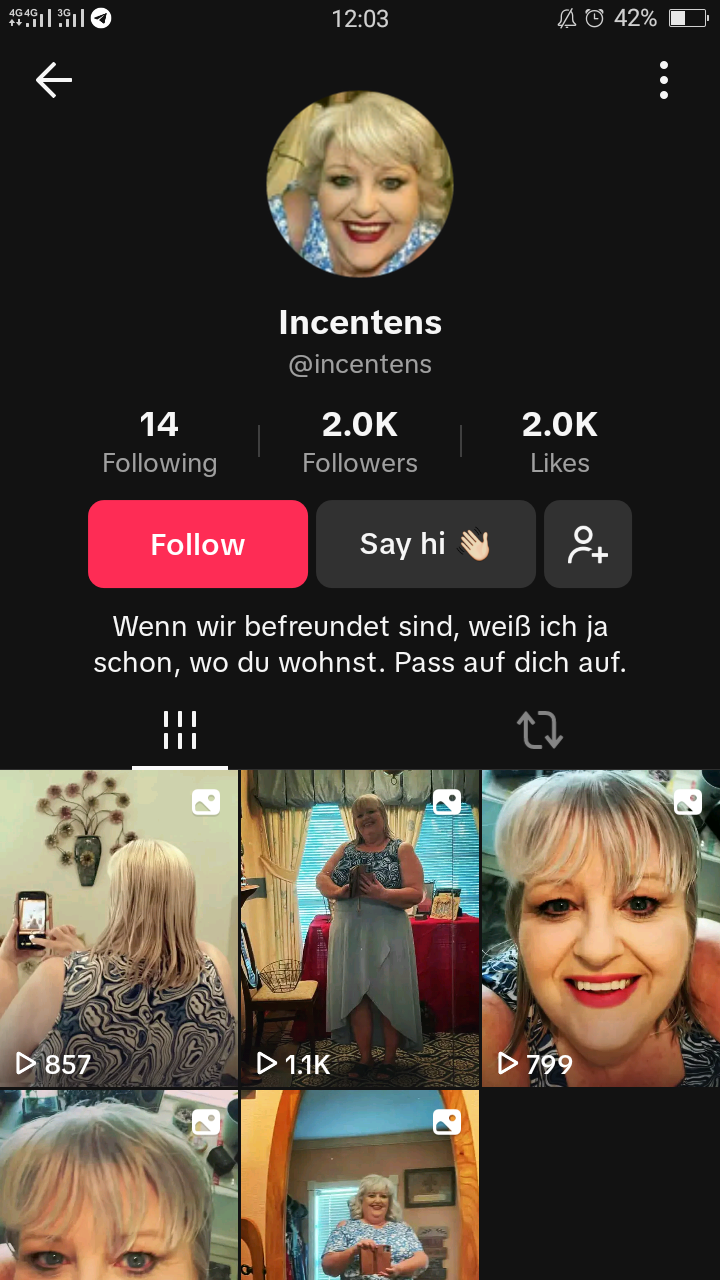 FLASH SALE....
GERMAN TIKT0K WITH 2K PLUS FOLLOWERS .
SERIOUS BUYERS SHOULD Hit Seller up WITH BET